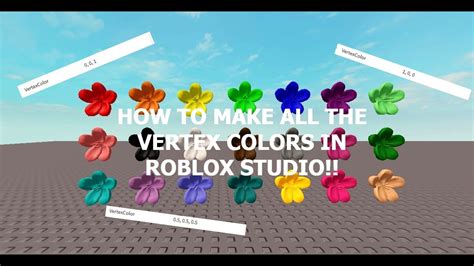 roblox vertex color codes.